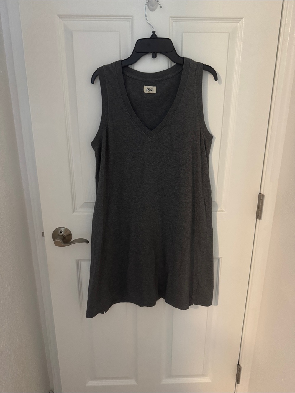 Pact charcoal organic cotton dress M